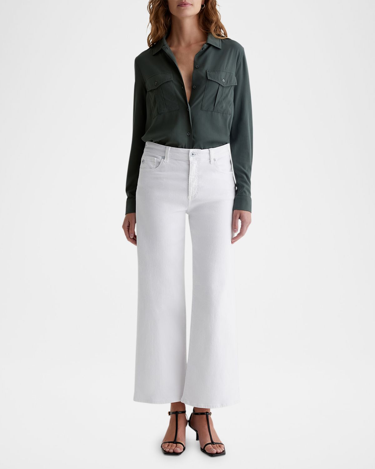 AG Jeans Saige Wide-Leg Crop Jeans