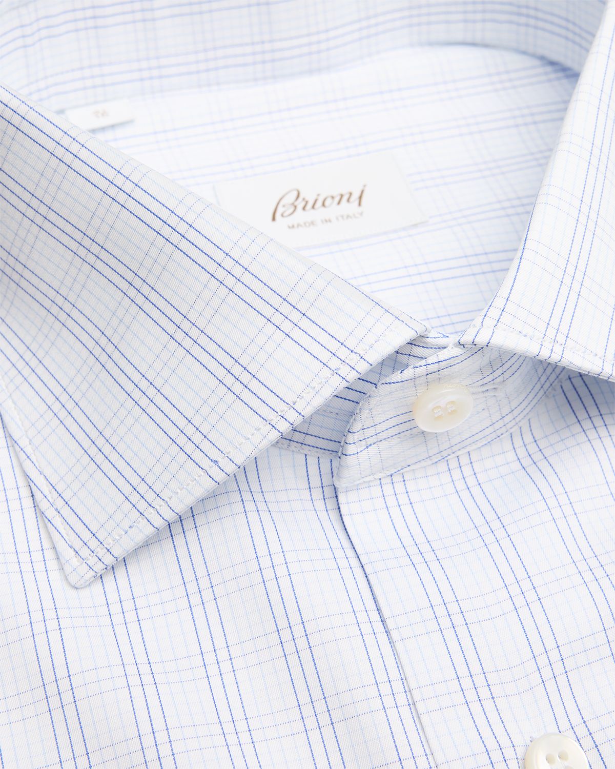 Brioni Men 's Cotton Check Modern-Fit Dress Shirt