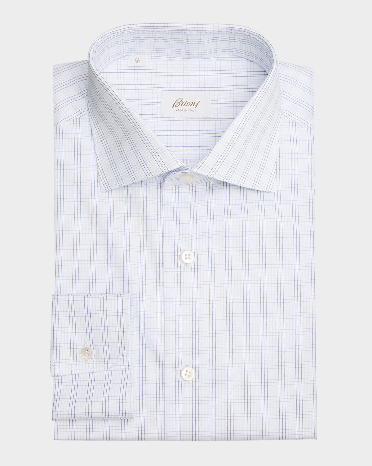 Brioni Men 's Cotton Check Modern-Fit Dress Shirt