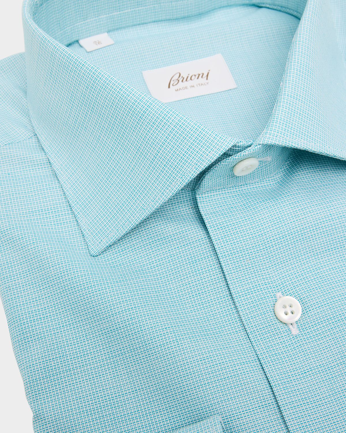 Brioni Men 's Cotton Textured Dress Shirt