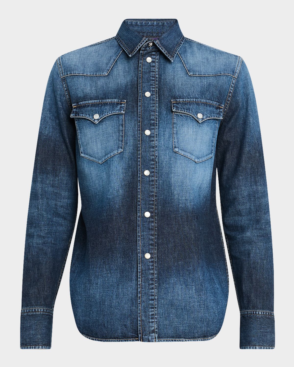 Ralph Lauren Collection Payson Cotton Denim Western Shirt