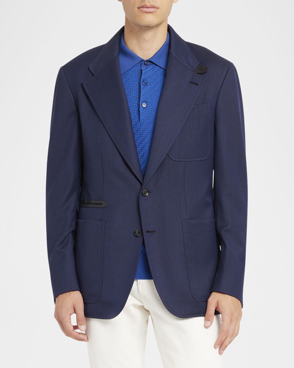 Brioni Men 's Wool Single-Breasted Travel Sport Coat