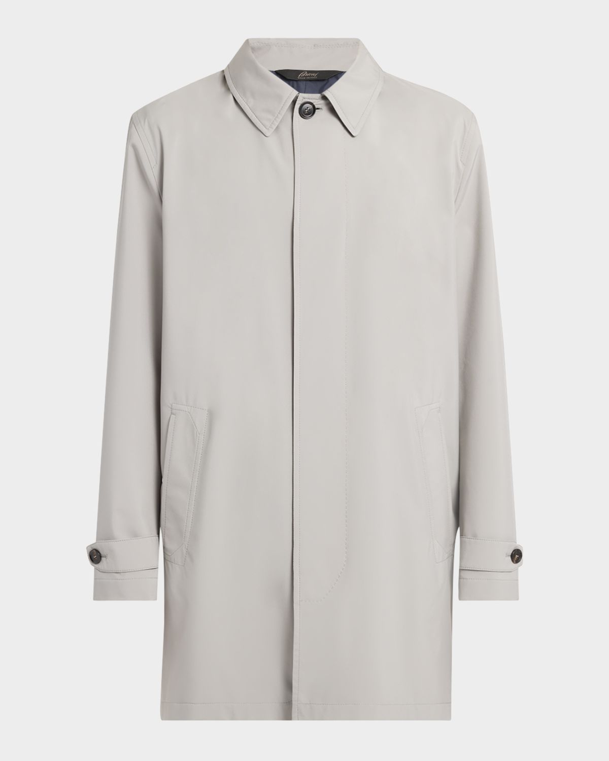 Brioni Men 's Raincoat with Removable Hood