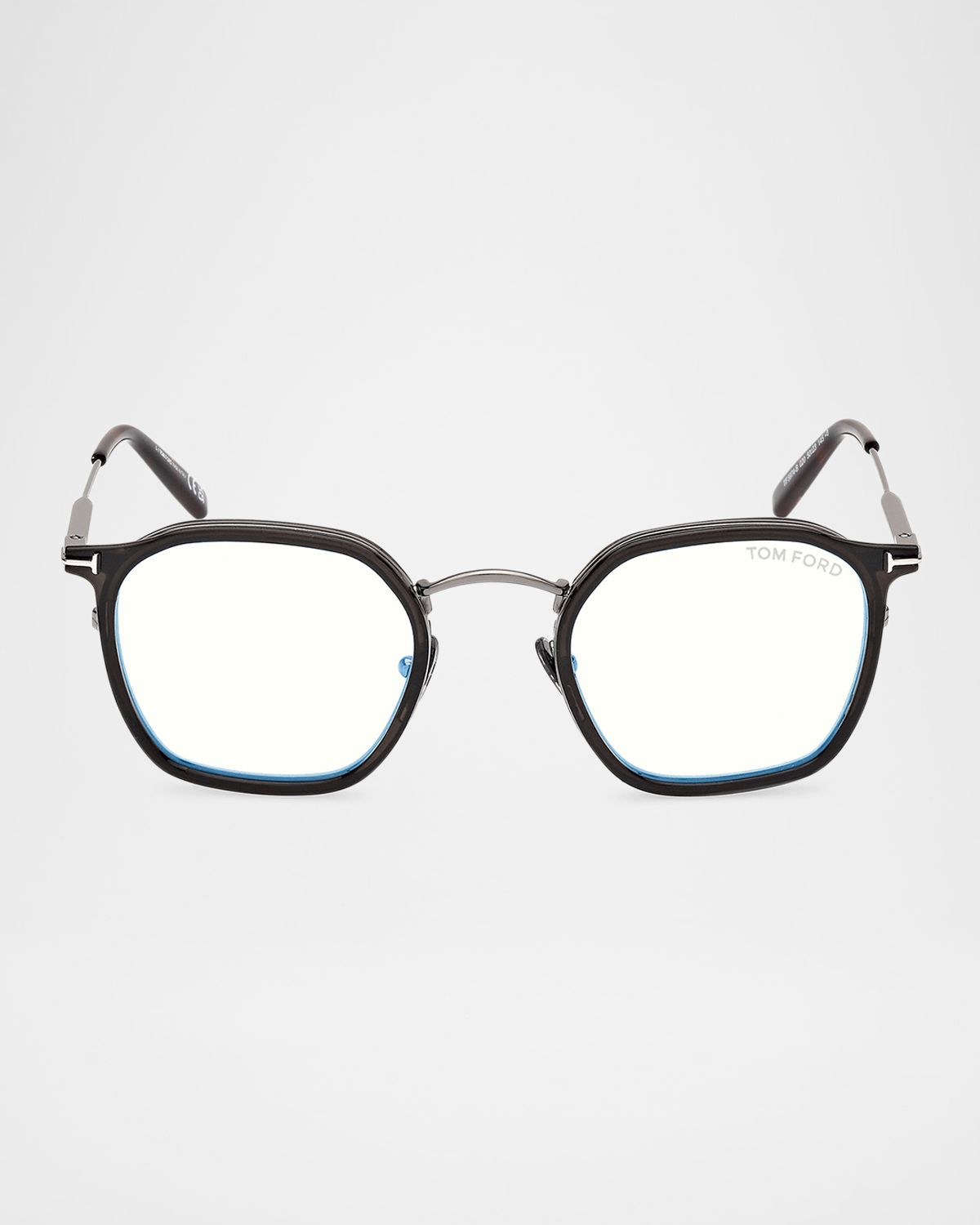 TOM FORD Men 's FT5974-BM Square Blue-Block Optical Frames