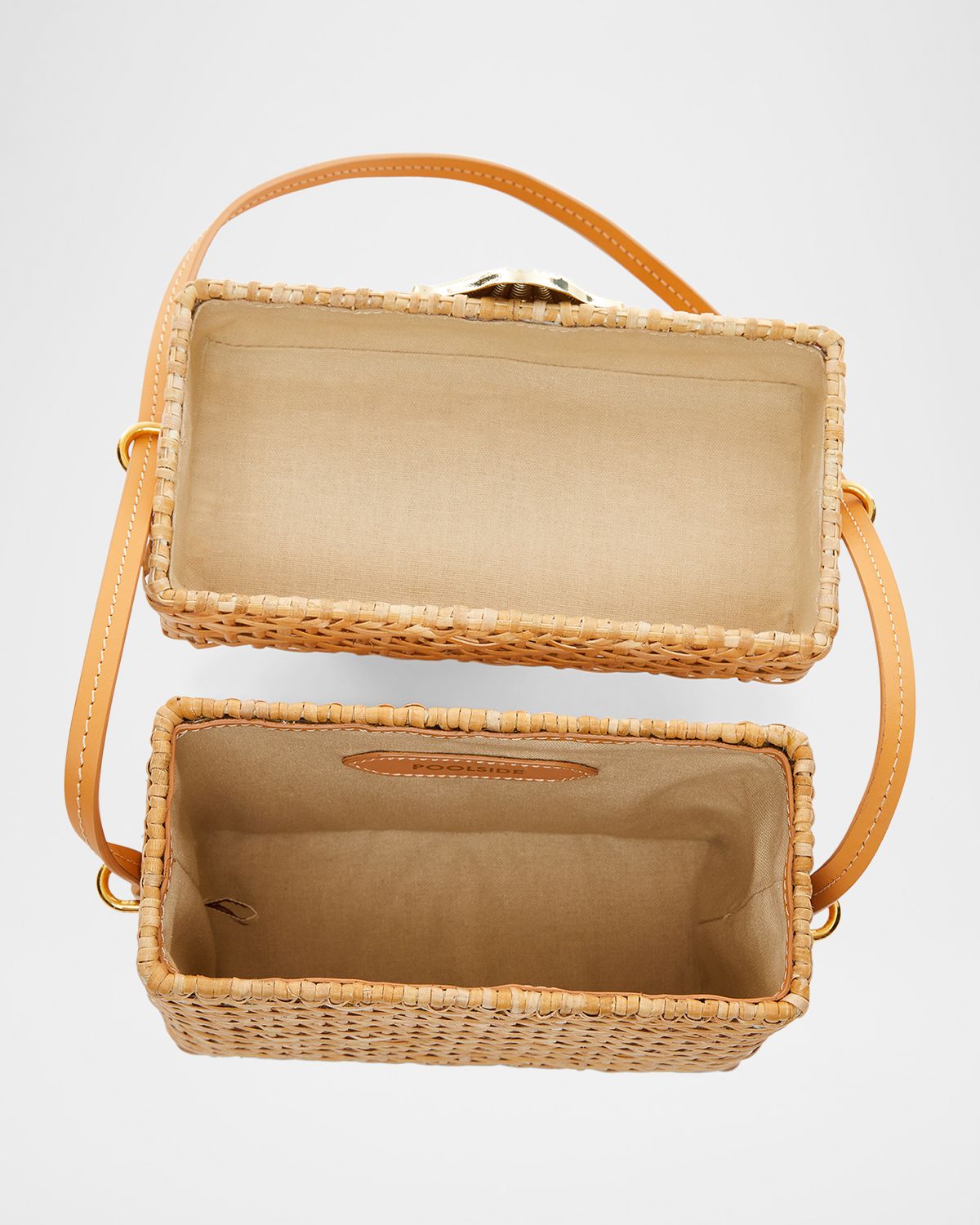 POOLSIDE The Box Rattan Shoulder Bag
