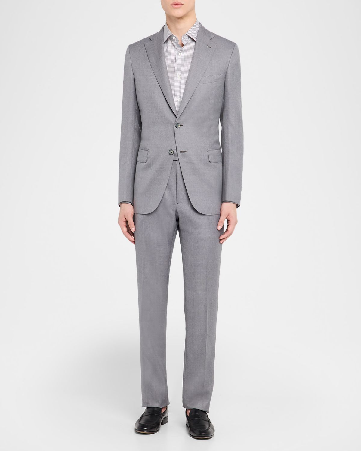 Brioni Men 's Wool and Silk Modern Fit Two-Piece Suit