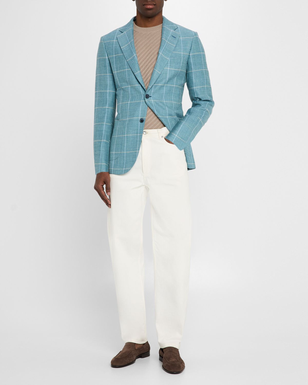 Brioni Men 's Windowpane Sport Coat