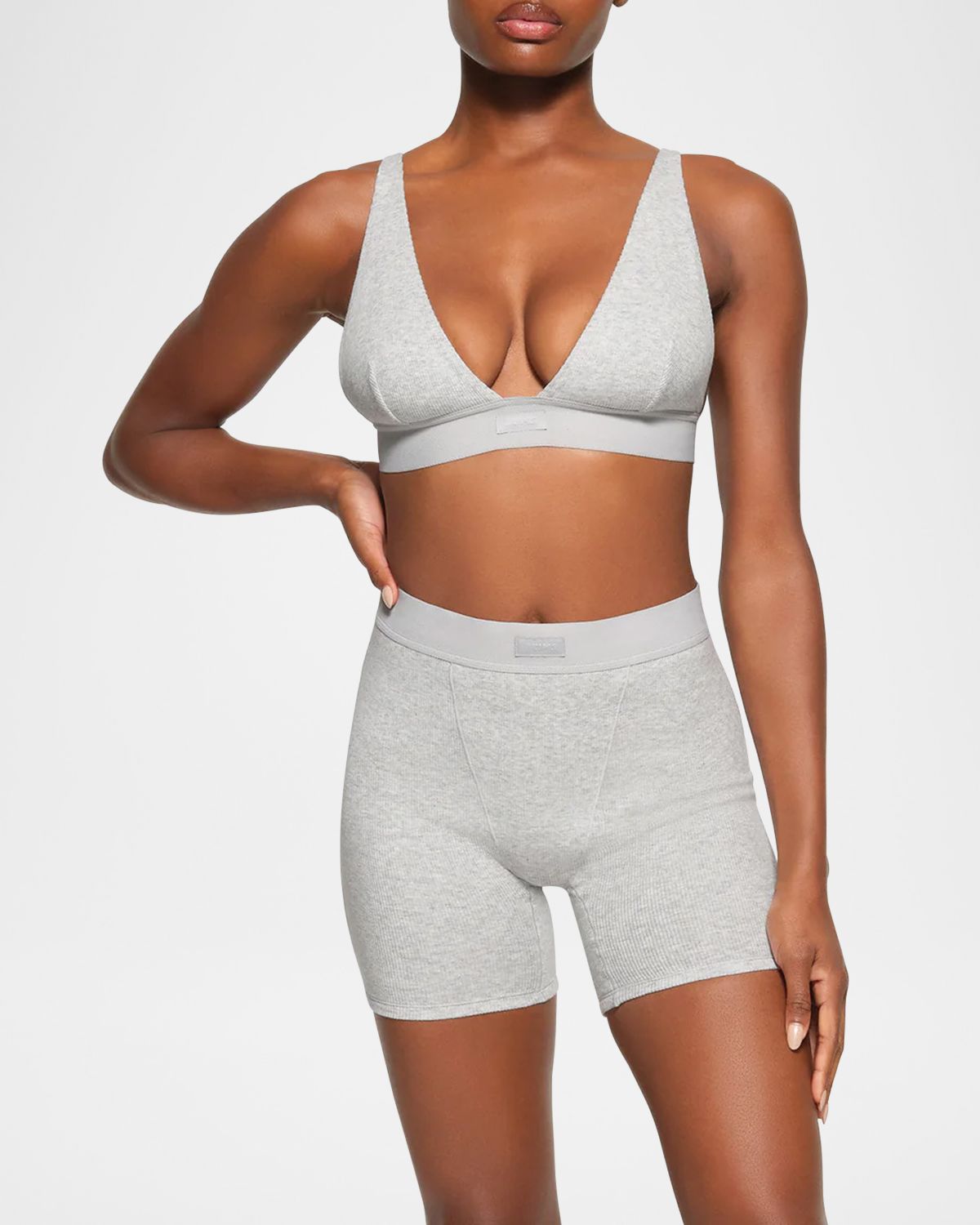 SKIMS Cotton Rib Logo Boxers