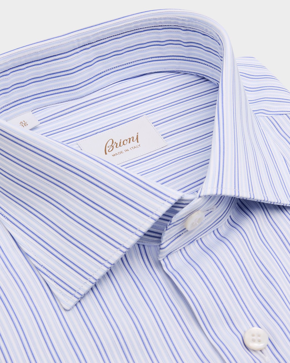 Brioni Men 's Cotton Multi-Stripe Dress Shirt