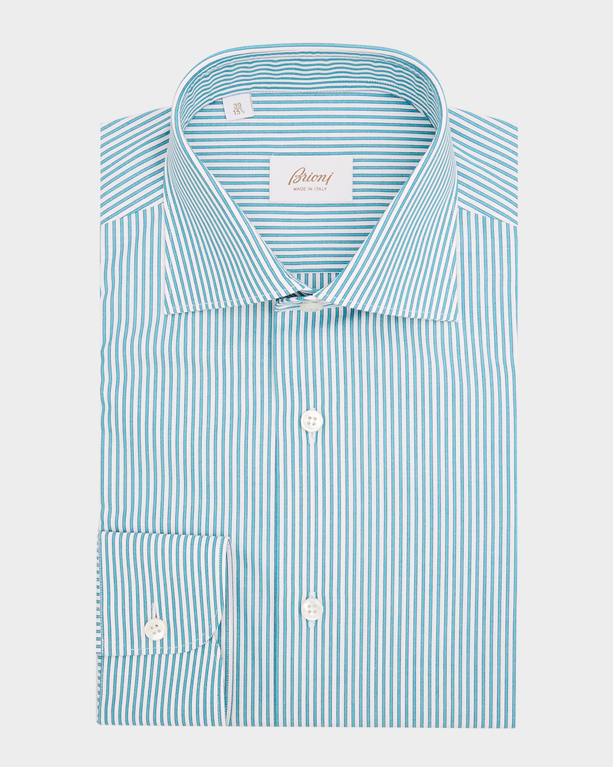Brioni Men 's Cotton Thin Stripe Dress Shirt