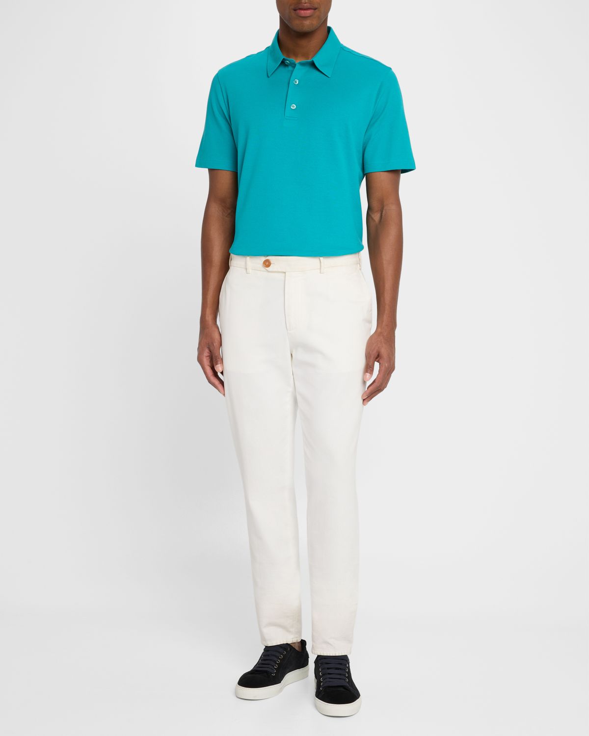 Brioni Men 's Jersey Pique Polo Shirt | Thumbnail 6 Brioni Men 's Jersey Pique Polo Shirt | Thumbnail 6