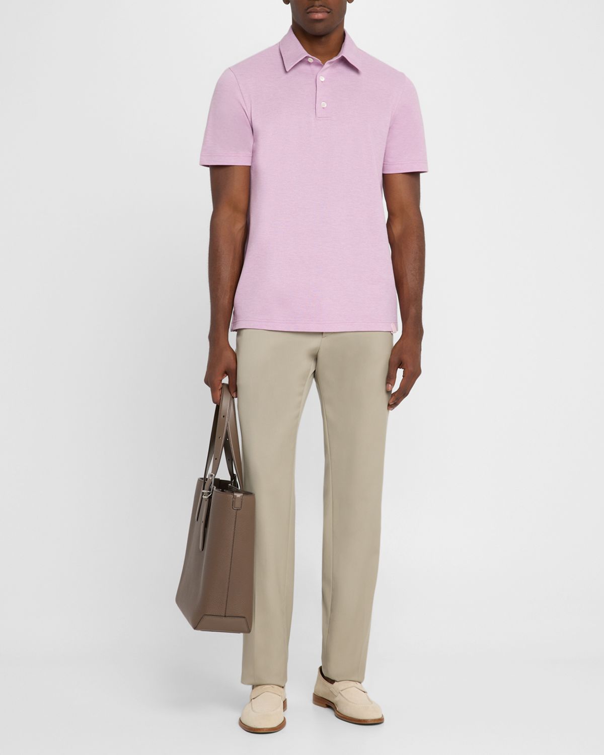 Brioni Men 's Jersey Pique Polo Shirt | Thumbnail 6 Brioni Men 's Jersey Pique Polo Shirt | Thumbnail 6