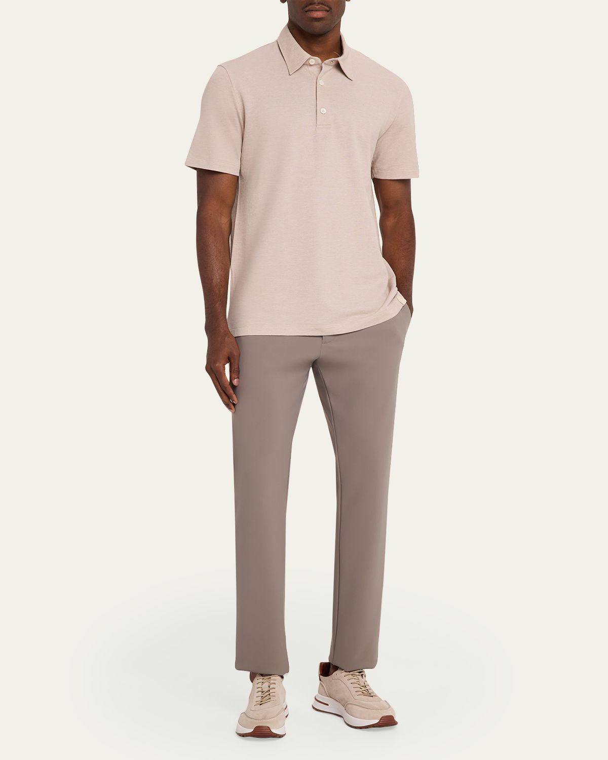 Brioni Men 's Jersey Pique Polo Shirt | Thumbnail 6