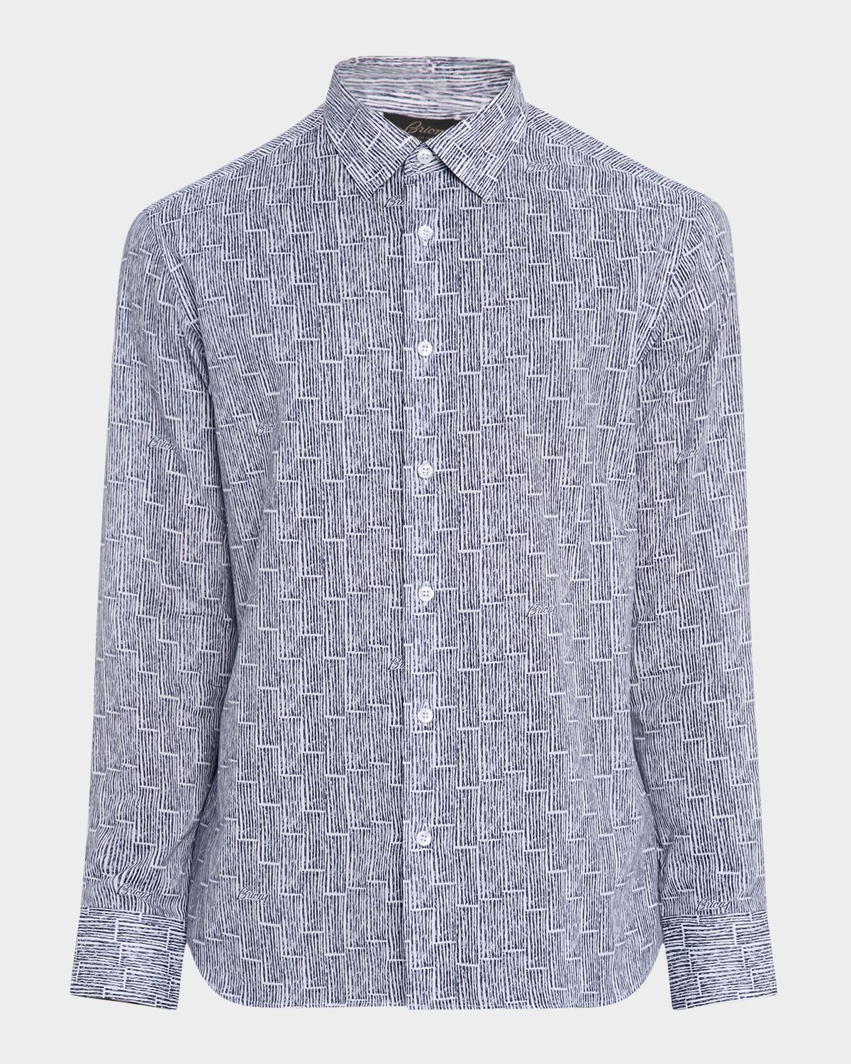 Brioni Men 's Cotton Bamboo-Print Sport Shirt