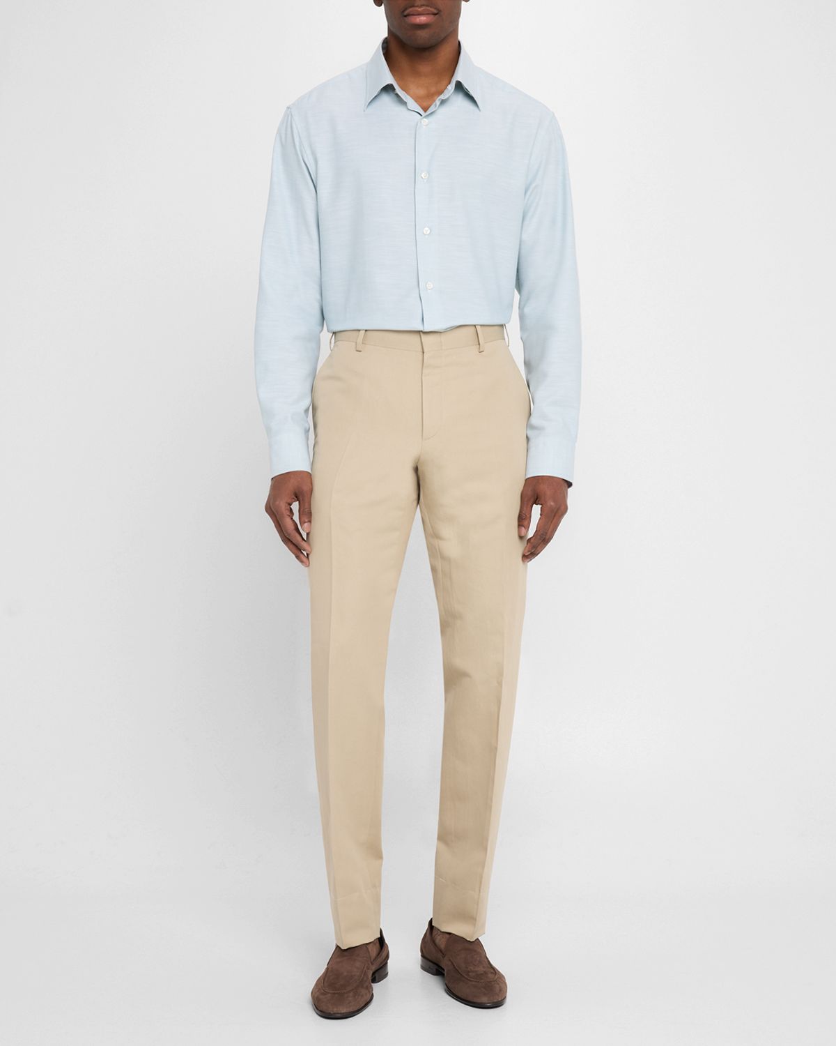 Brioni Men 's Cotton Twill Sport Shirt