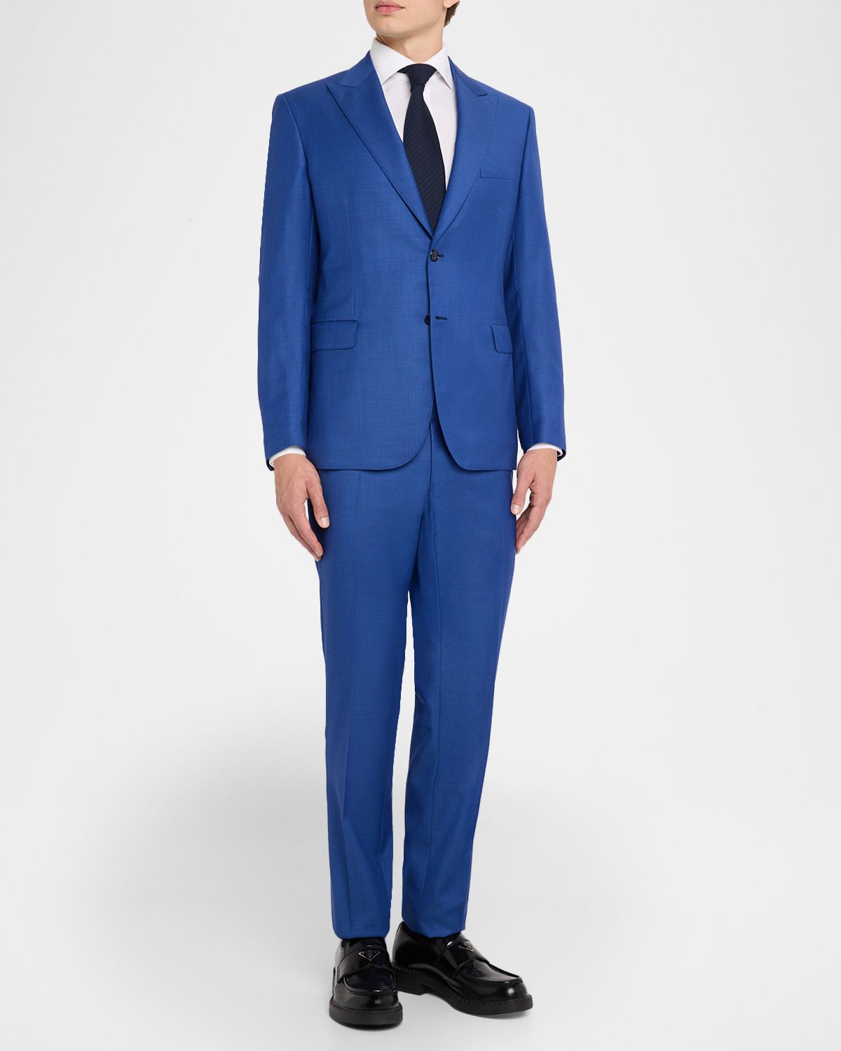 Brioni Men 's Sharkskin Wool Peak-Lapel Suit