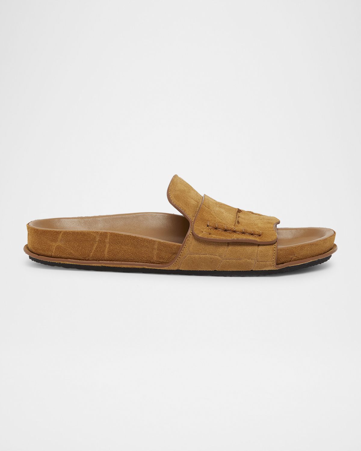 Jacquemus Les Sandales Croc-Embossed Leather Sandals