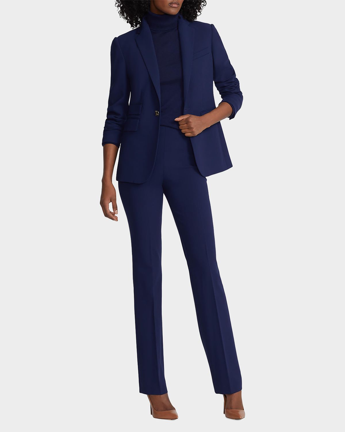 Ralph Lauren Collection Parker Wool Crepe Single-Breasted Jacket