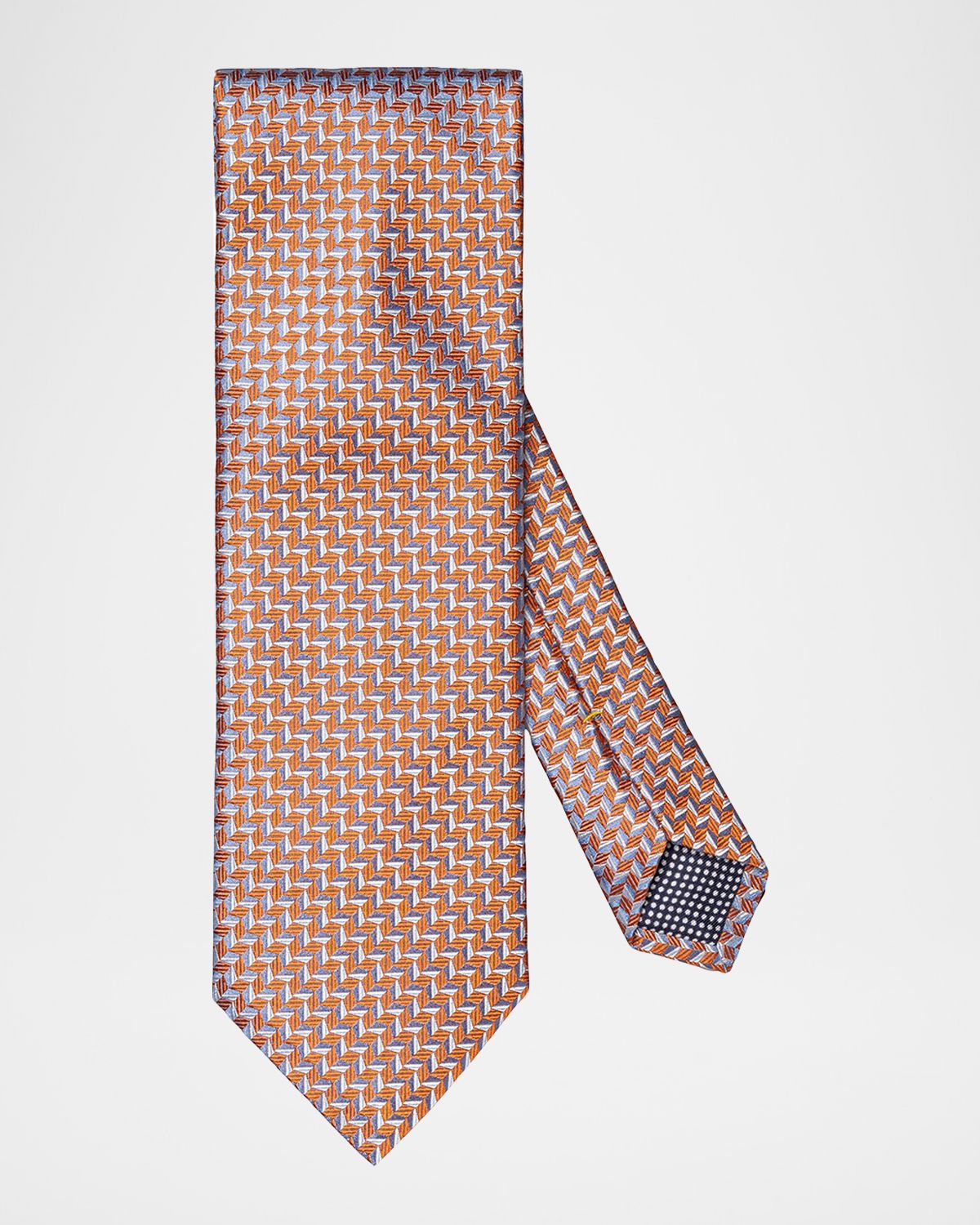Eton Men 's Geometric Woven Silk Tie