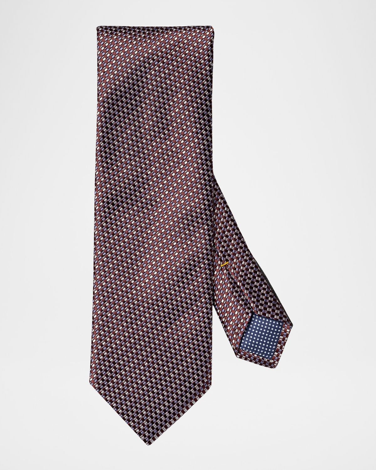 Eton Men 's Woven Check Silk Tie | Thumbnail 5