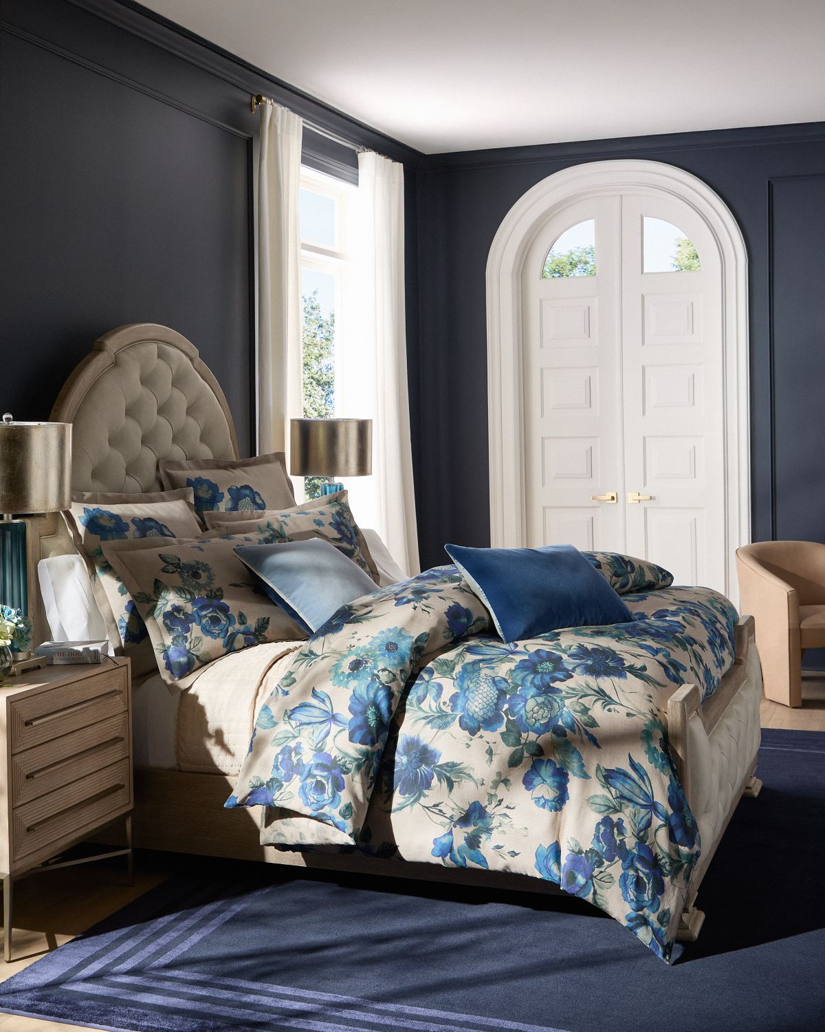 Designers Guild Hirigana Indigo King Sham