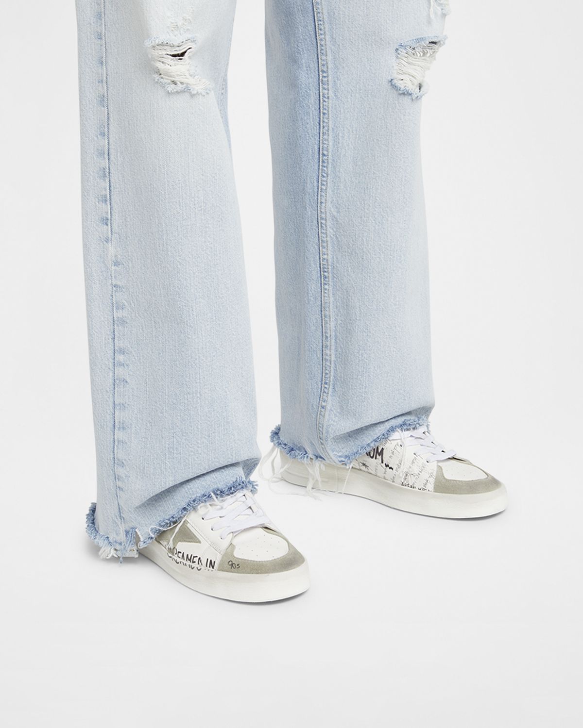 Golden Goose Men 's Stardan Graffiti Leather Low-Top Sneakers