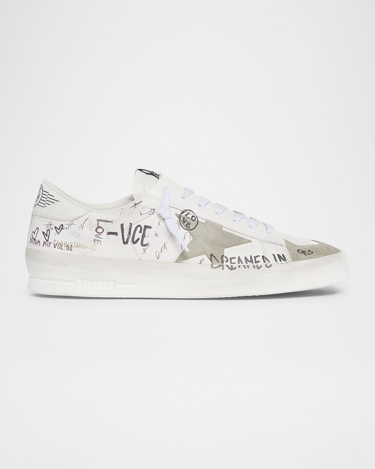 Golden Goose Men 's Stardan Graffiti Leather Low-Top Sneakers