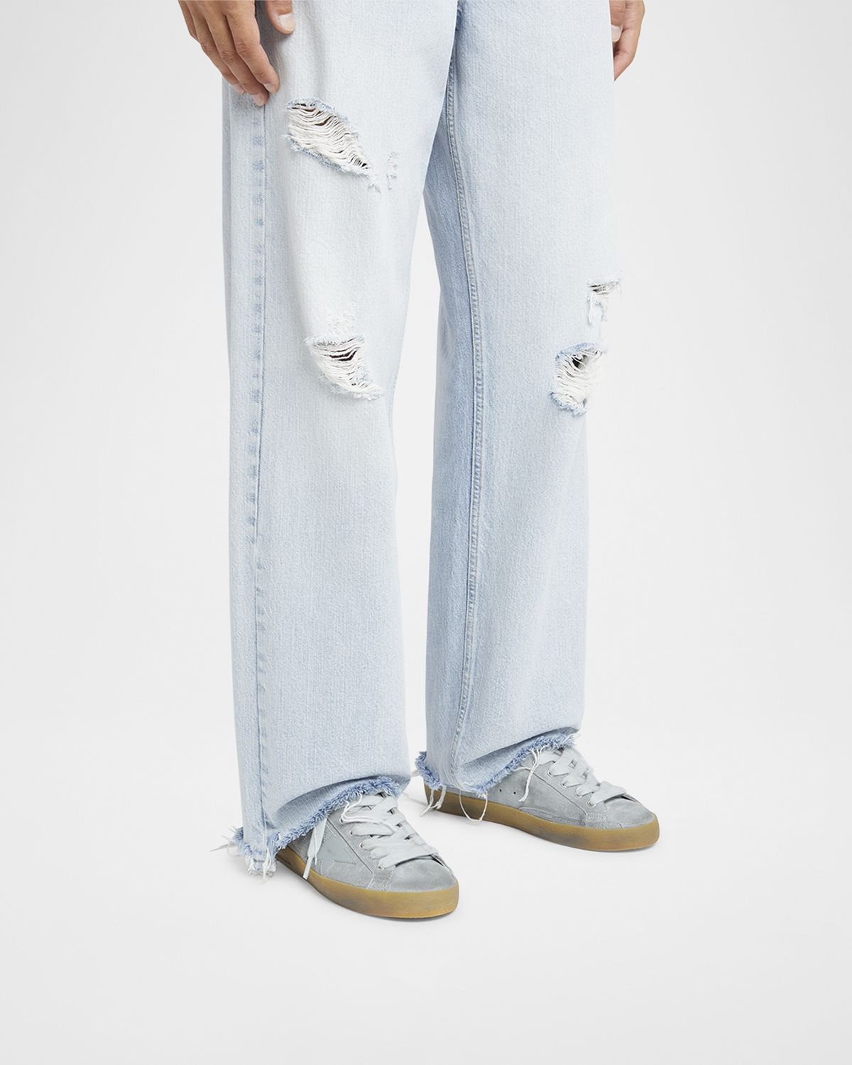 Golden Goose Men 's Super-Star Suede Low-Top Sneakers