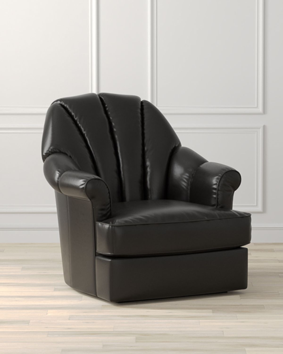 Sarreid Scoch Leather Swivel Chair | Thumbnail 6