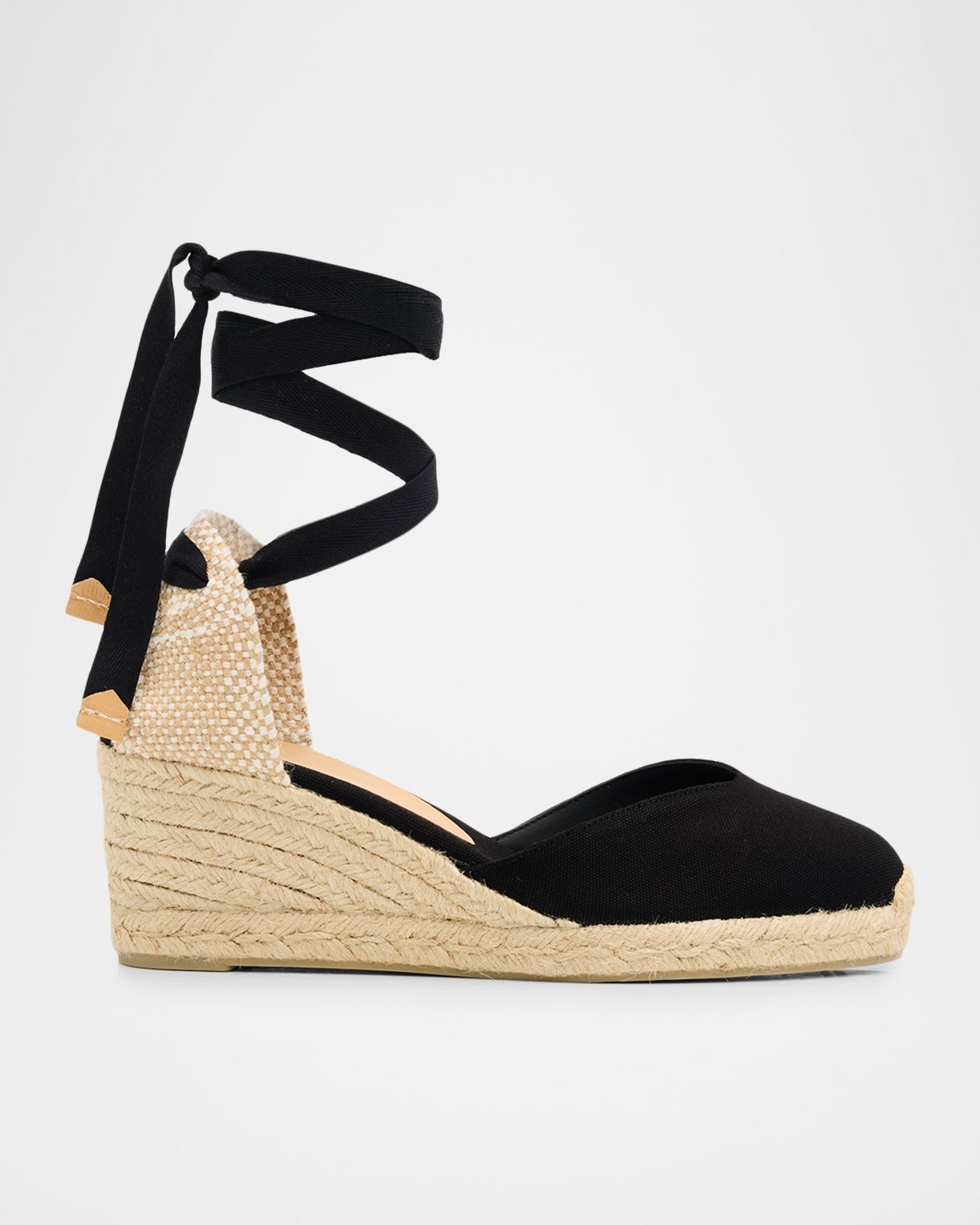 Castaner Carina Canvas Ankle-Tie Wedge Espadrilles