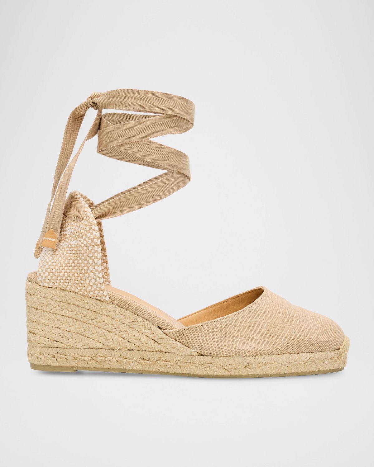 Castaner Carina Canvas Ankle-Tie Wedge Espadrilles