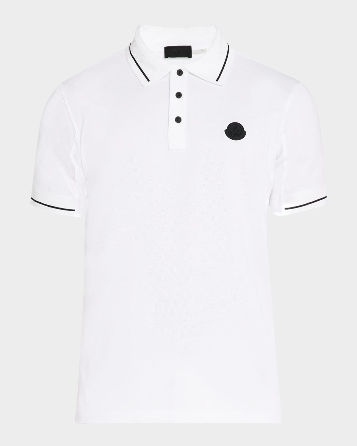 Moncler Men 's Cotton Tipped Polo Shirt
