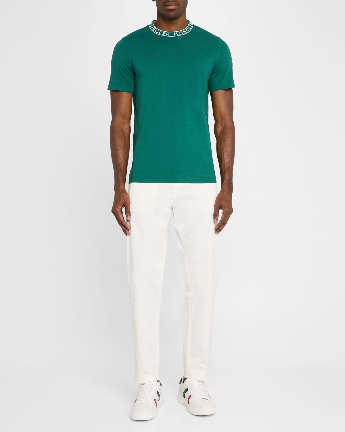 Moncler Men 's Logo-Collar Jersey T-Shirt