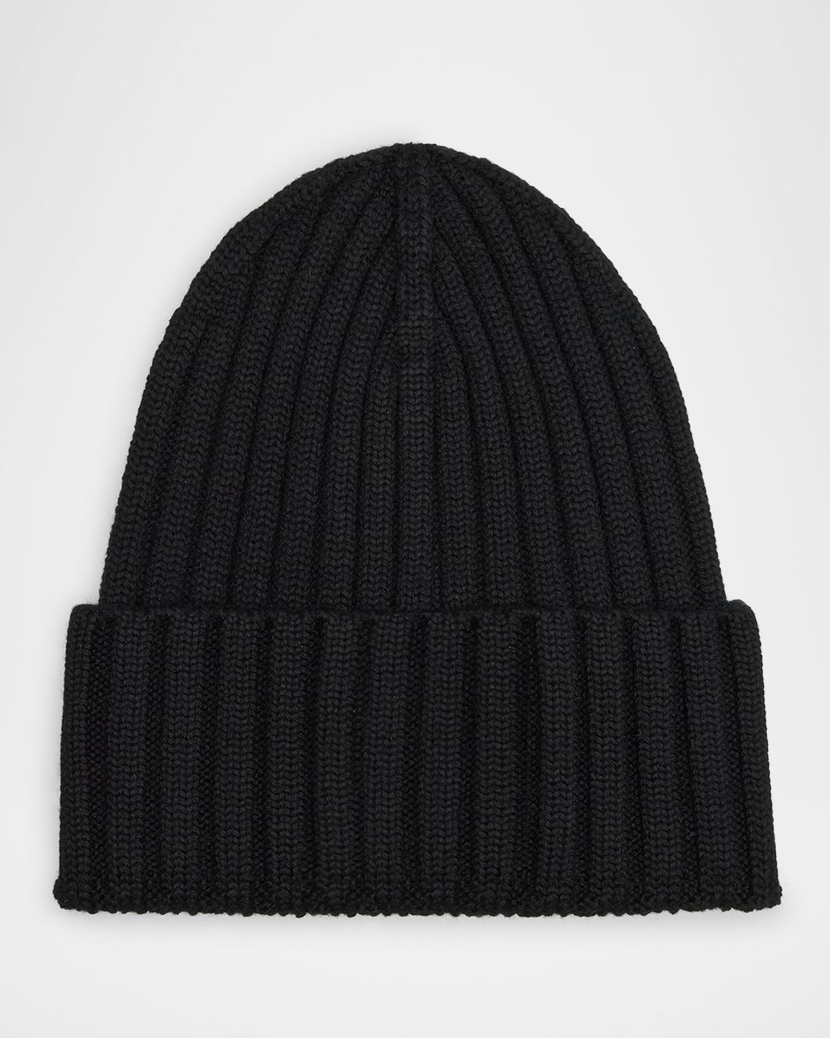 Moncler Ribbed Wool Logo Beanie