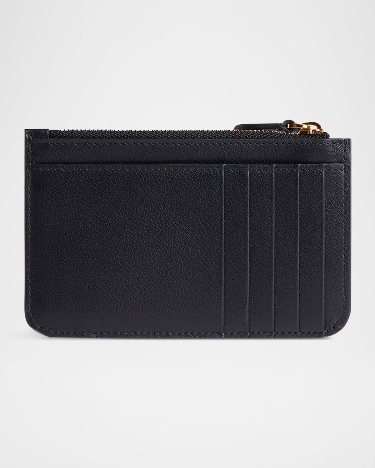 Balenciaga Cash 2.0 Zip Leather Card Holder