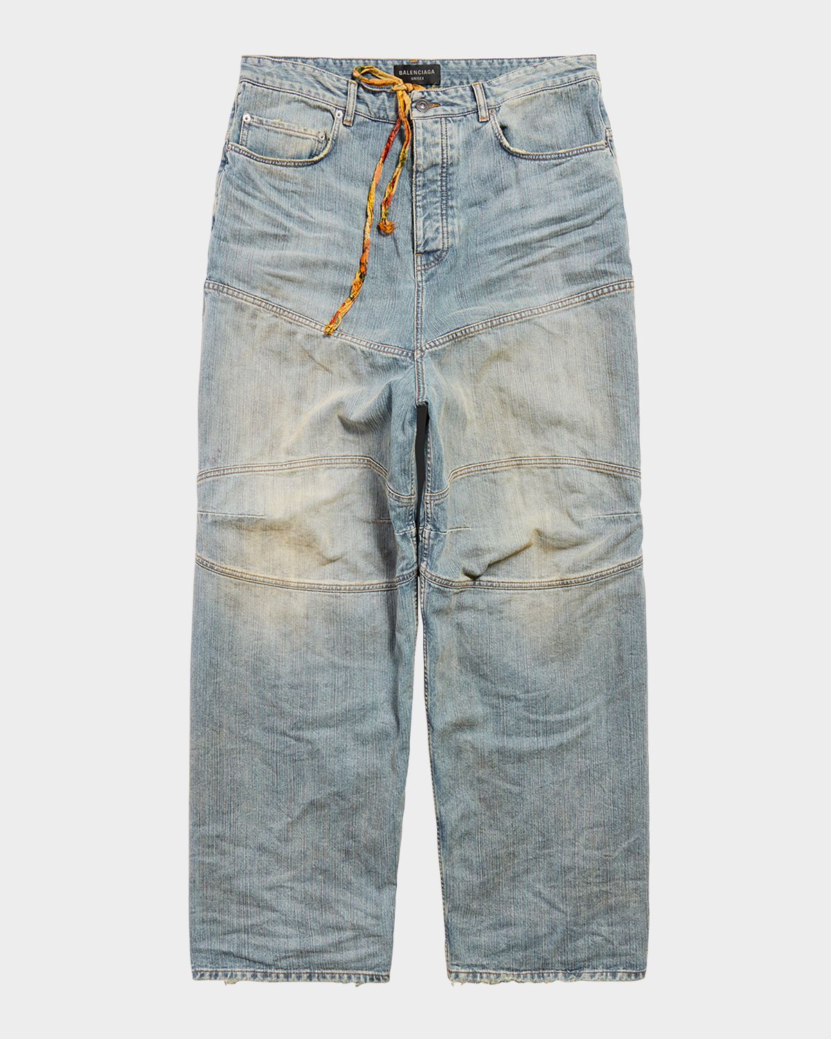 Balenciaga Men 's Baggy Paneled Jeans