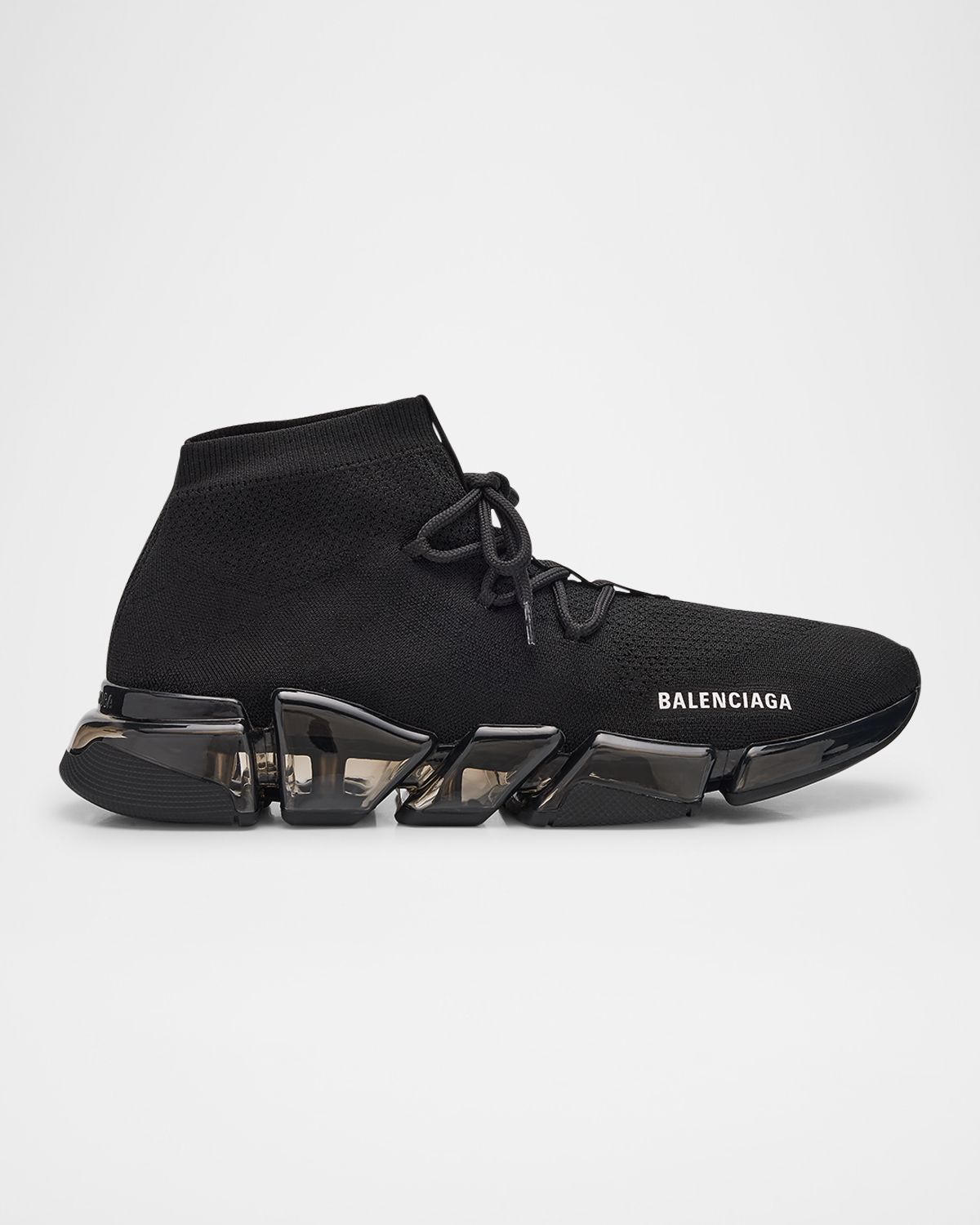 Balenciaga Men 's Speed 2.0 Clear-Sole 3D Knit Sneakers