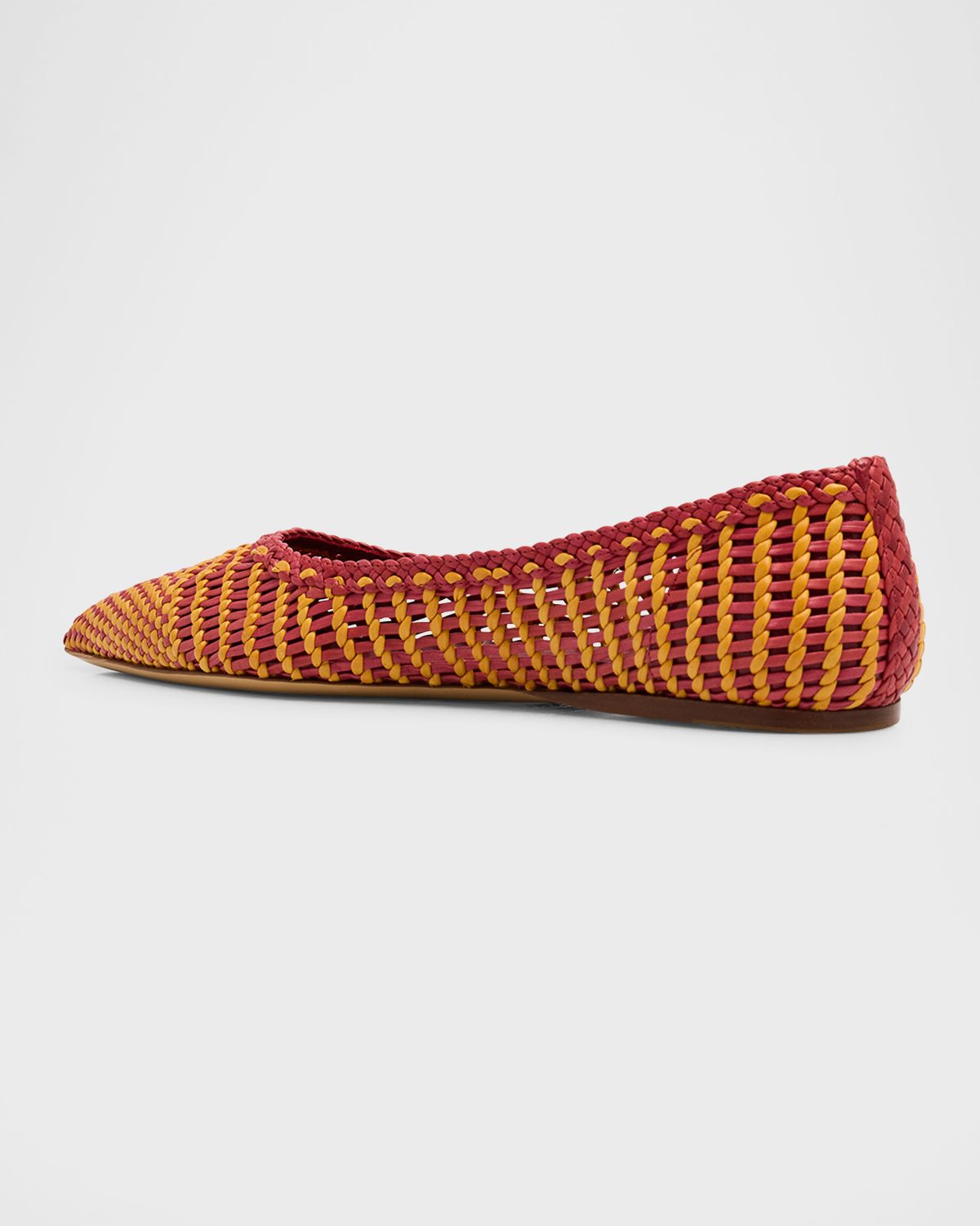 Gabriela Hearst Aurora Woven Leather Ballerina Flats
