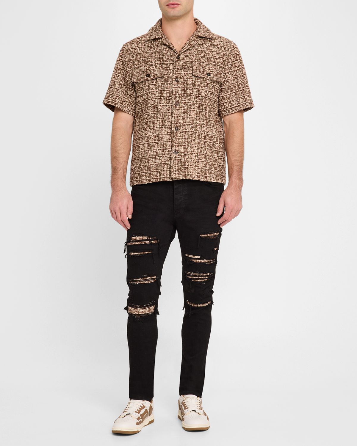 Amiri Men 's Boucle Thrasher Skinny Jeans