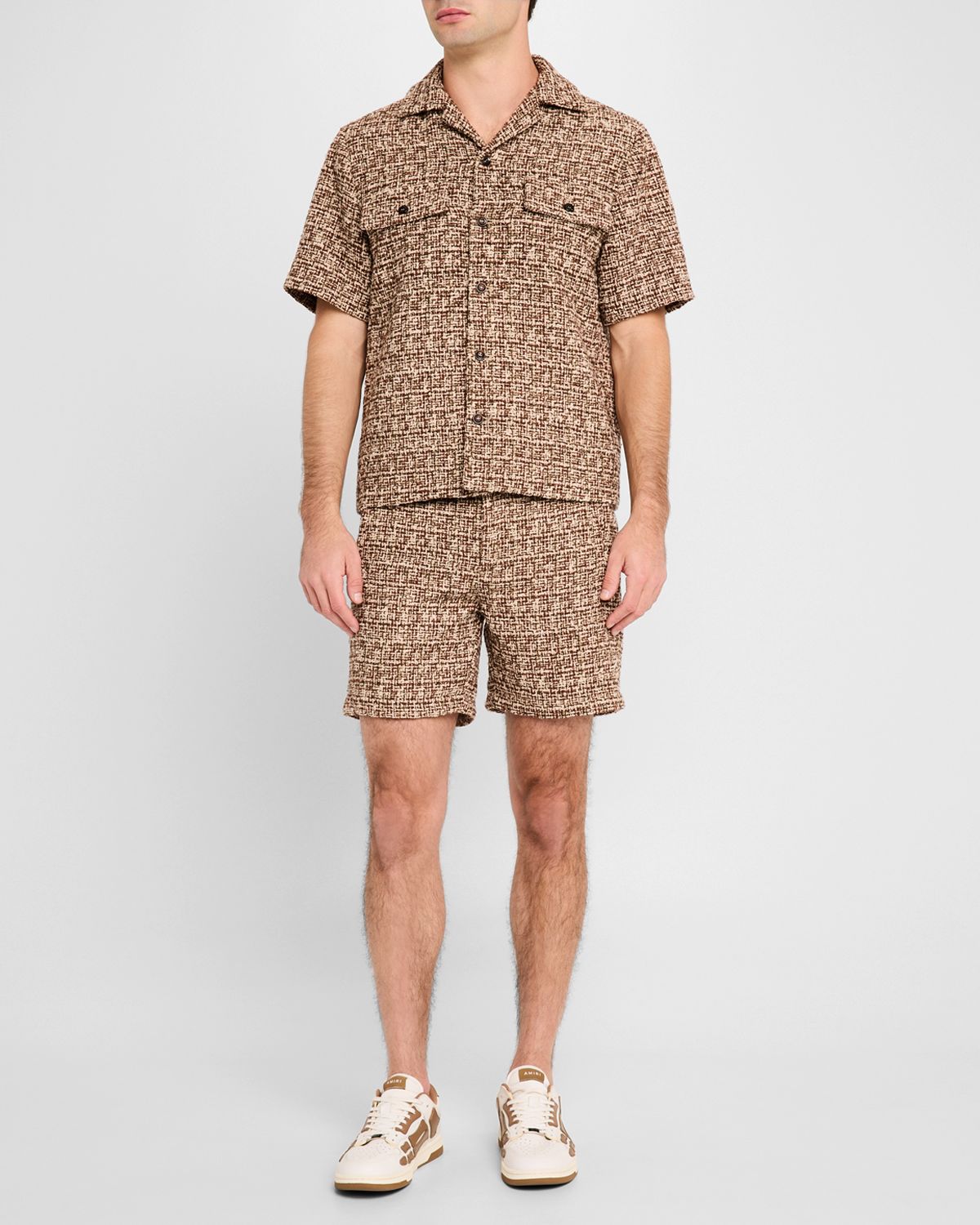 Amiri Men 's Boucle Camp Shirt