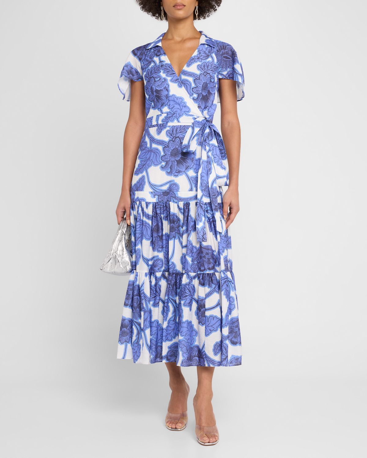 Alexis Avanna Floral Short-Sleeve Wrap Dress