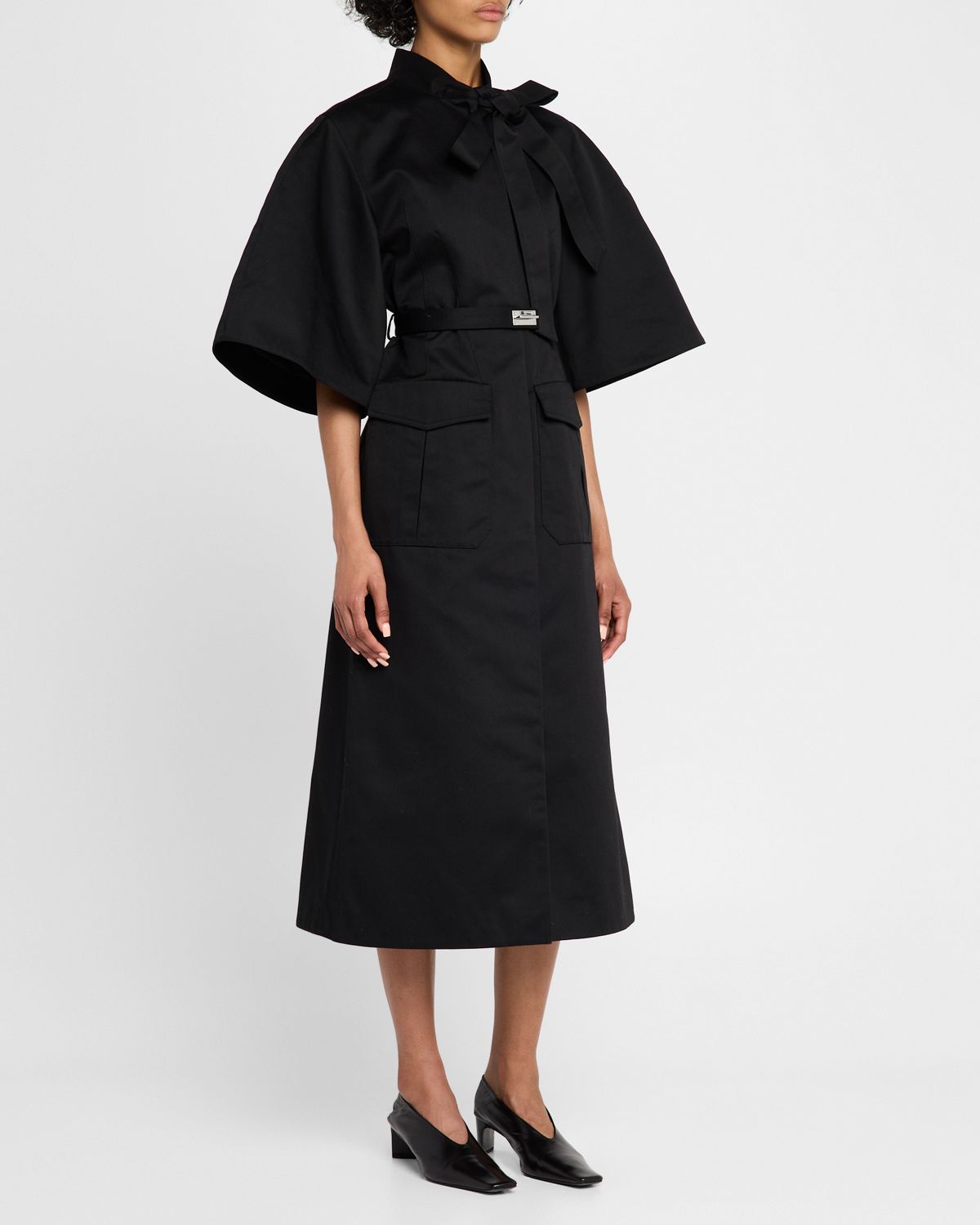 Alexis Ilardi Belted Short-Sleeve Dress