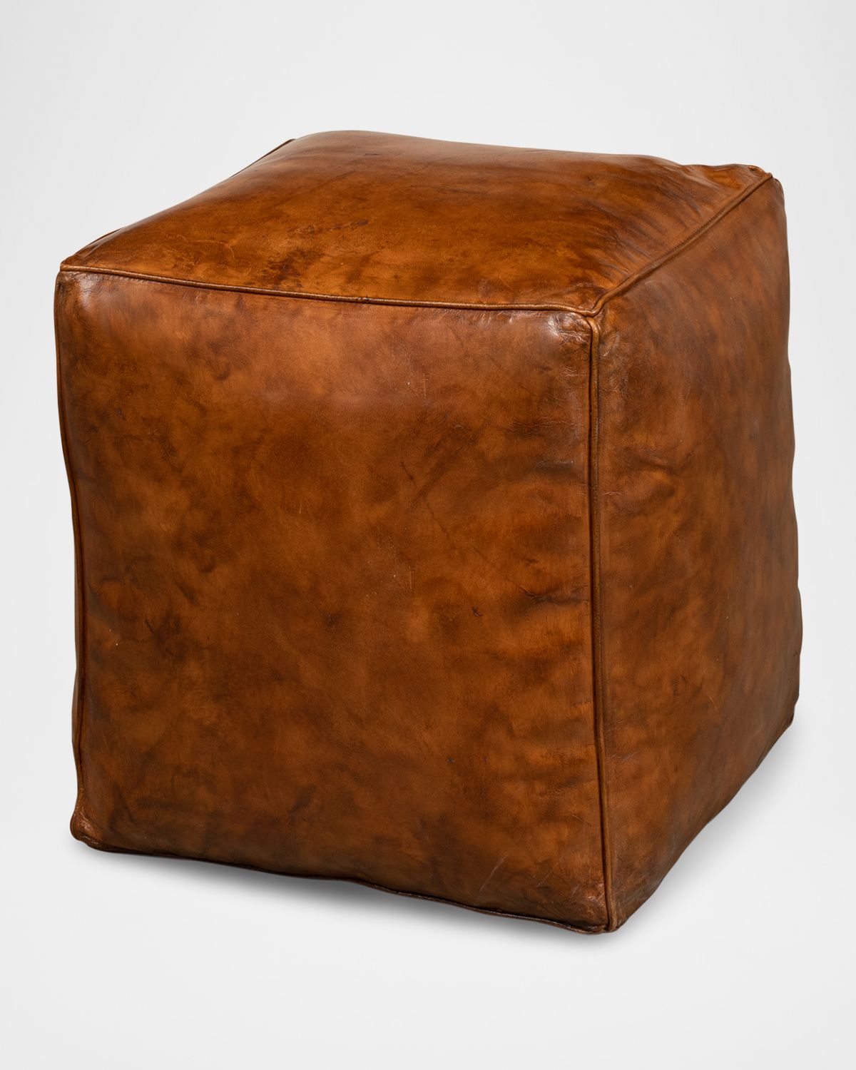 Sarreid Sunday Afternoon Leather Cube | Thumbnail 5 Sarreid Sunday Afternoon Leather Cube | Thumbnail 5