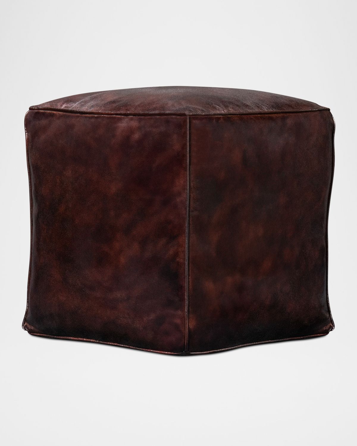 Sarreid Sunday Afternoon Leather Cube | Thumbnail 5