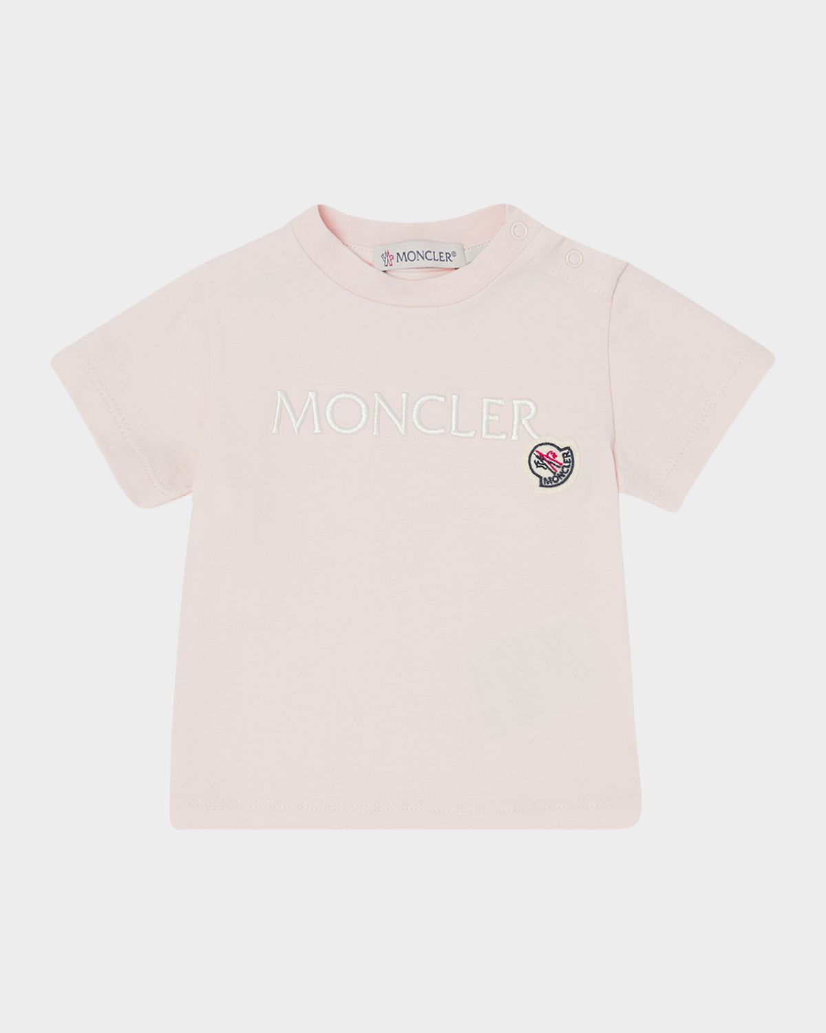 Moncler Girl 's Logo Embroidered T-Shirt, Size 1M-3 | Thumbnail 4