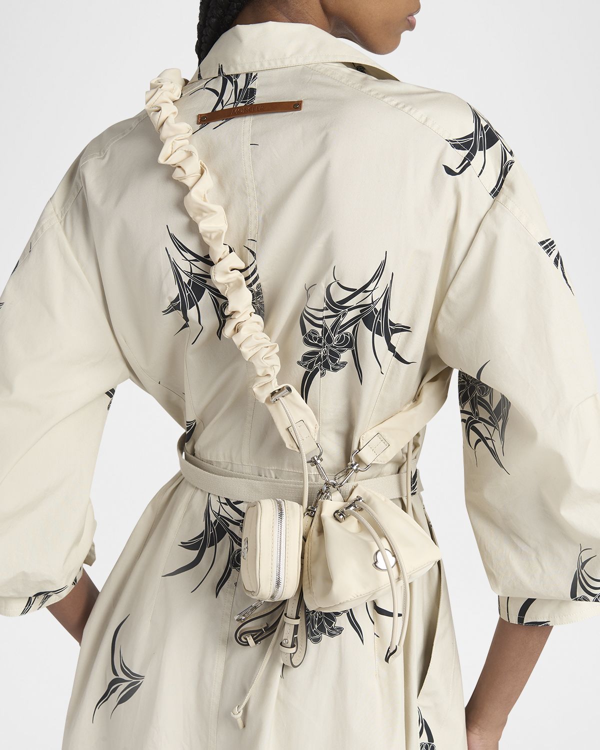 Moncler Nylon and Leather Double Pouch Bag