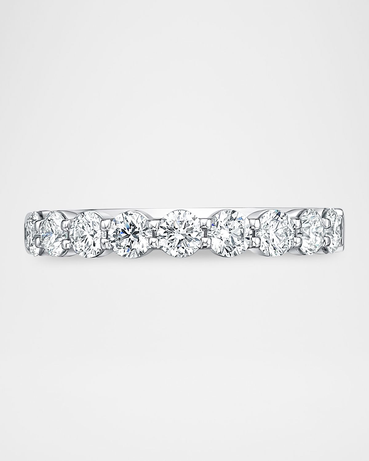 Memoire Petite Prong 9-Stone Diamond Band in Platinum
