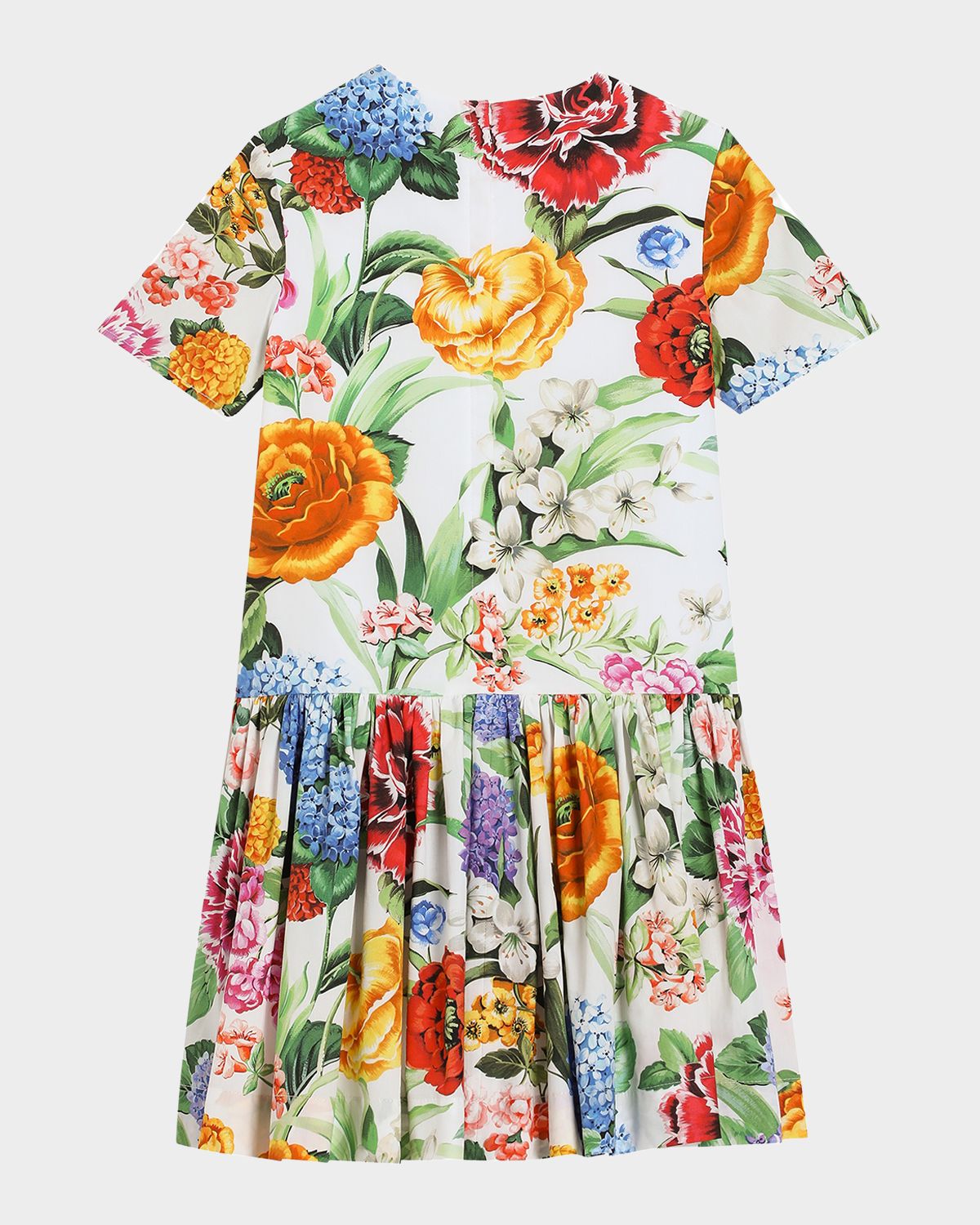 Dolce & Gabbana Girl 's Drop Waist Floral-Print Dress, Size 4-