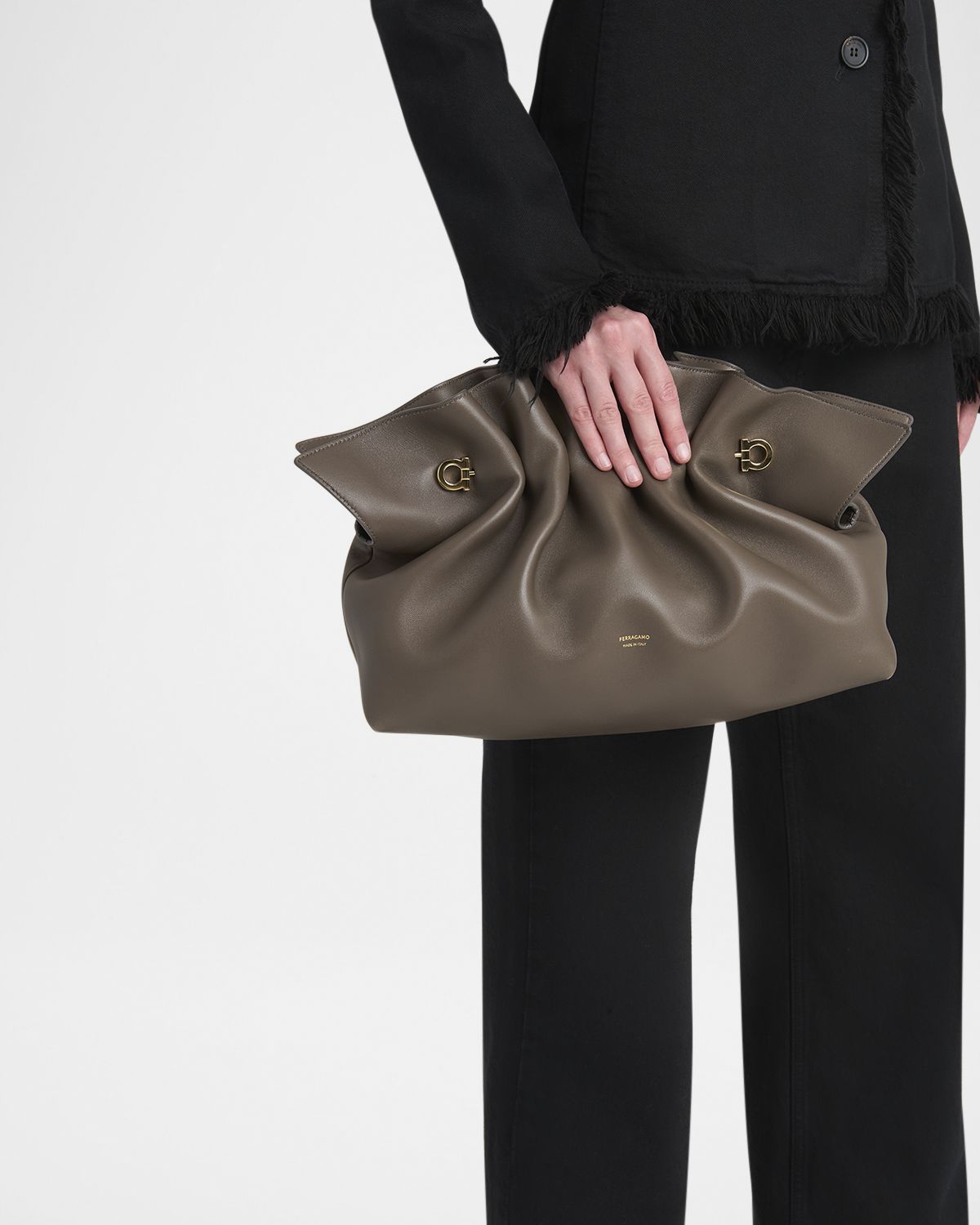 Ferragamo Medium Gancio Piercing Shoulder Bag