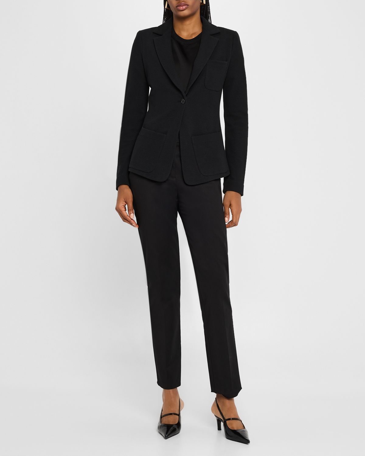 Emporio Armani Single-Button Stretch Jersey Jacket